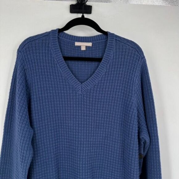 Woman Within Women's Waffle Knit Side Buttons Pullover Sweater Blue Size 1X - Picture 3 of 10